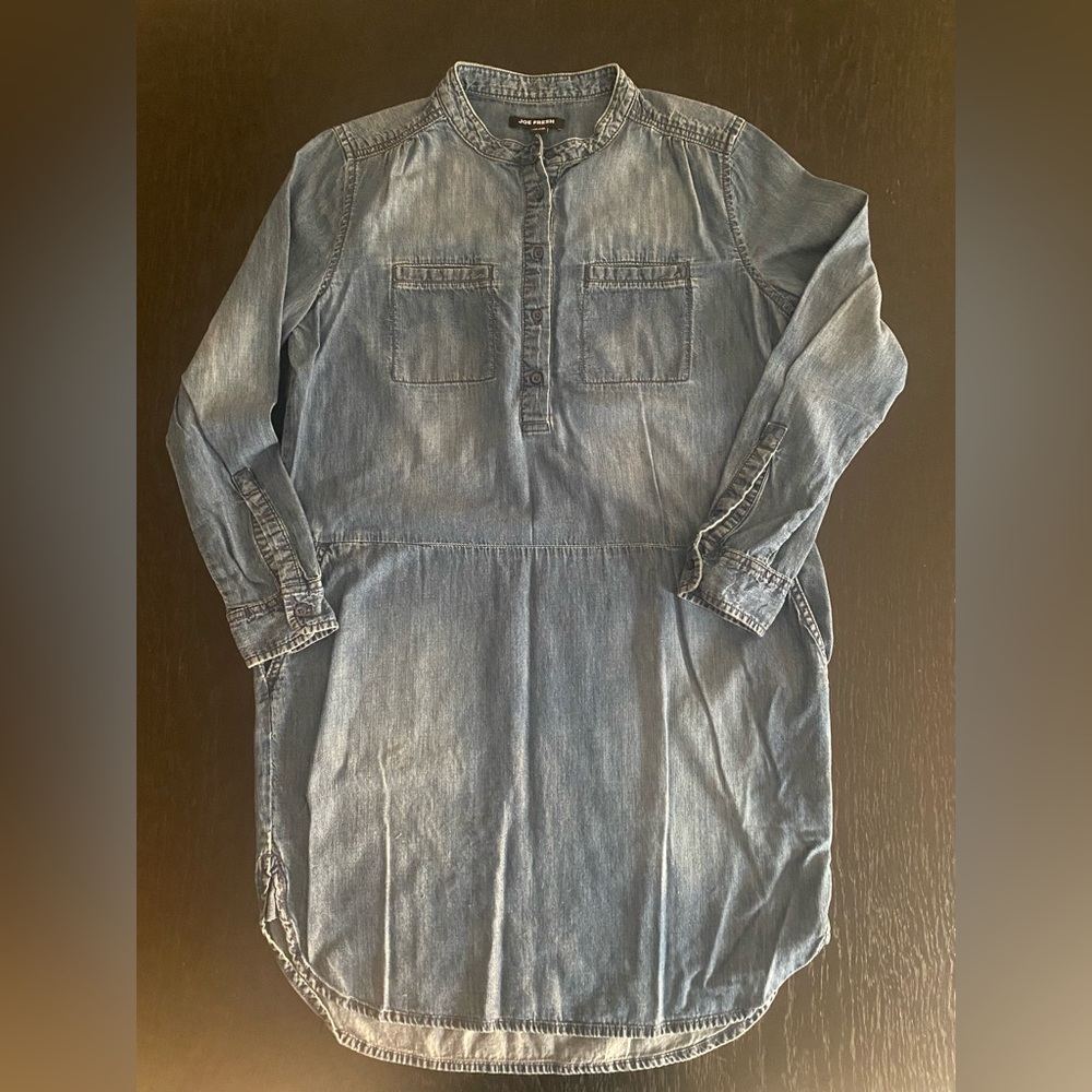 JOE FRESH Denim Long Sleeve Shirt Dress Size Medium